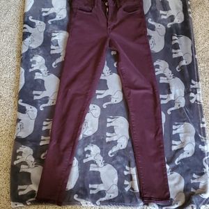 American eagle high rise wine jeggings